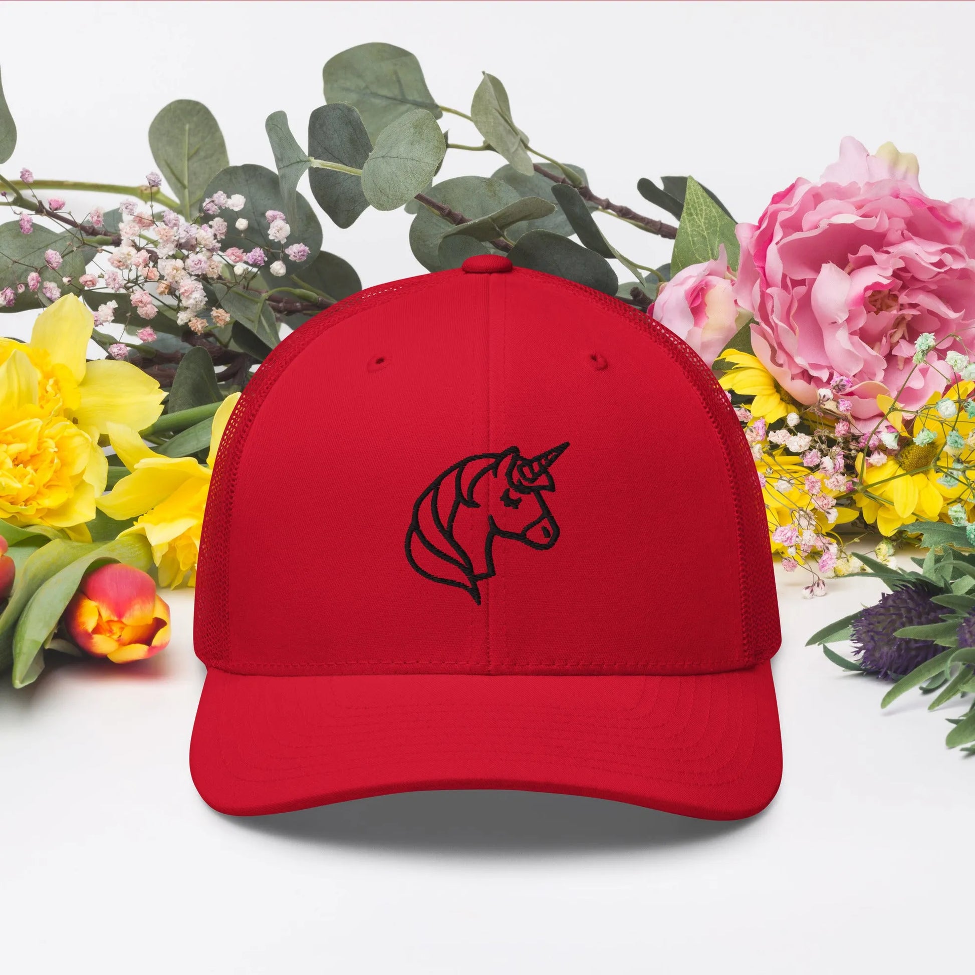 Unicorn Retro Trucker Cap, Hats, Whimsy, Rebel Girl Rampage, Pets, Rebel Girl Rampage