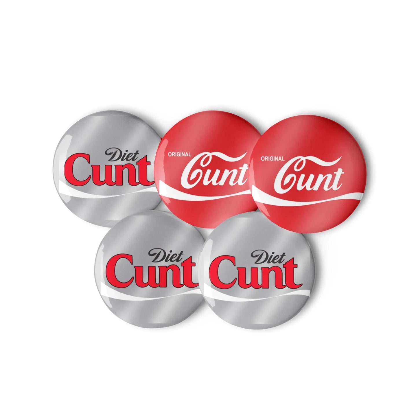 Original & Diet C*nt Pinback Button Set