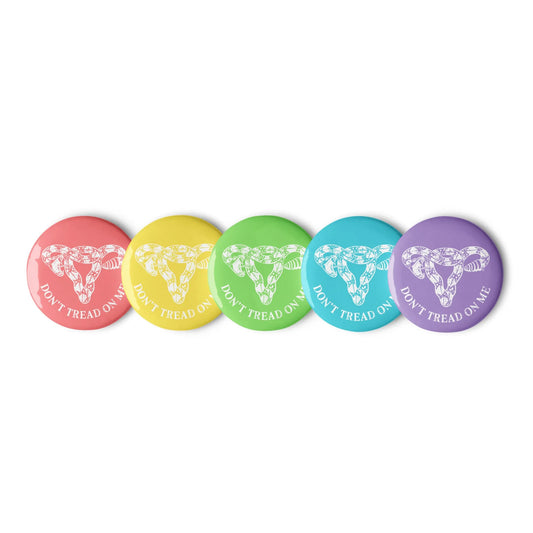 Don’t Tread On Me Uterus Pastel Pinback Button Set