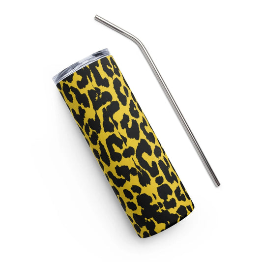 Leopard Print Vintage Retro Stainless Steel Eco Friendly Sustainable Tumbler by Rebel Girl Rampage