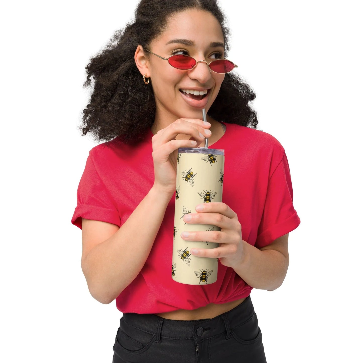 Bumble Bee Stainless Steel Tumbler Earth Friendly eco conscious stainless steel Rebel Girl Rampage
