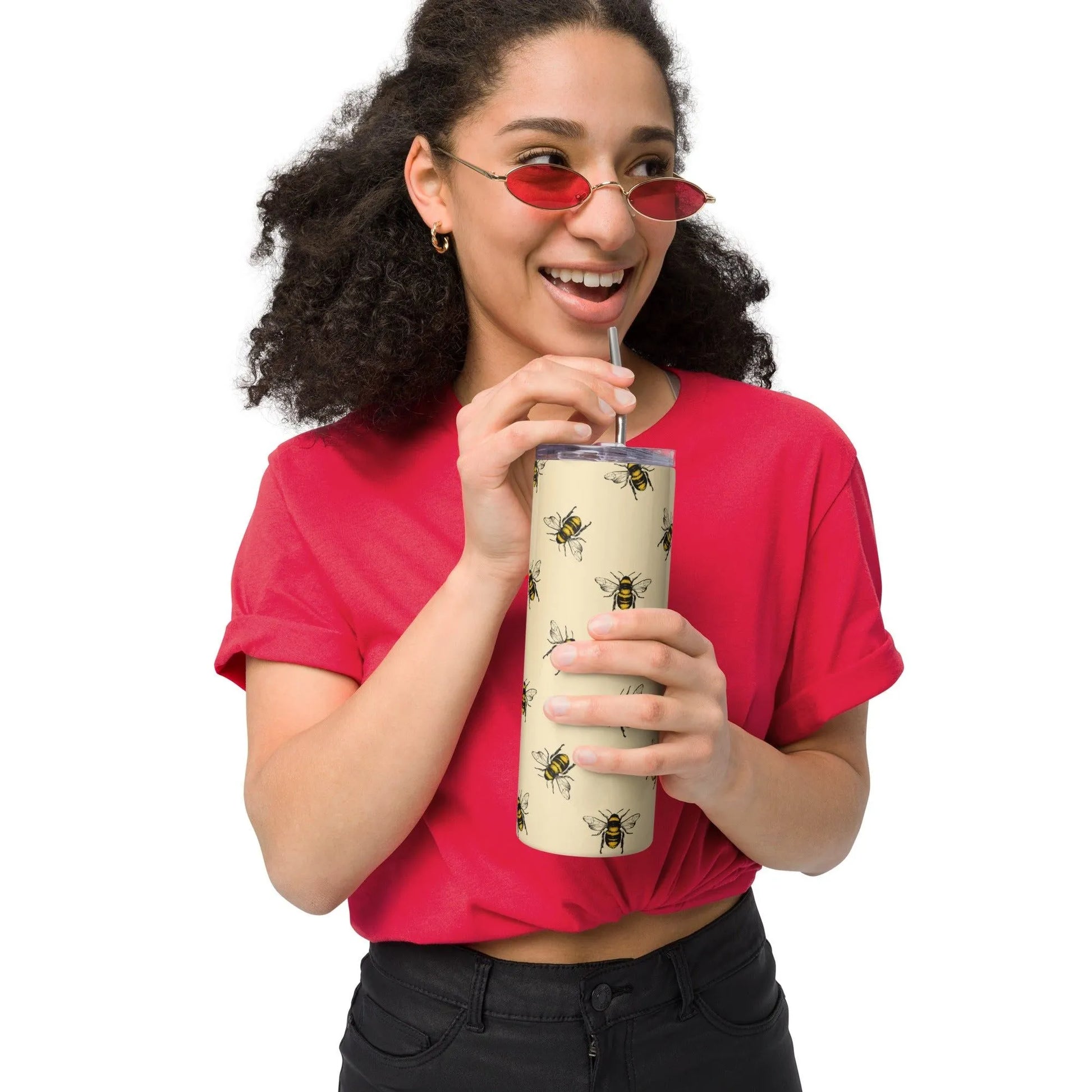 Bumble Bee Stainless Steel Tumbler Earth Friendly eco conscious stainless steel Rebel Girl Rampage