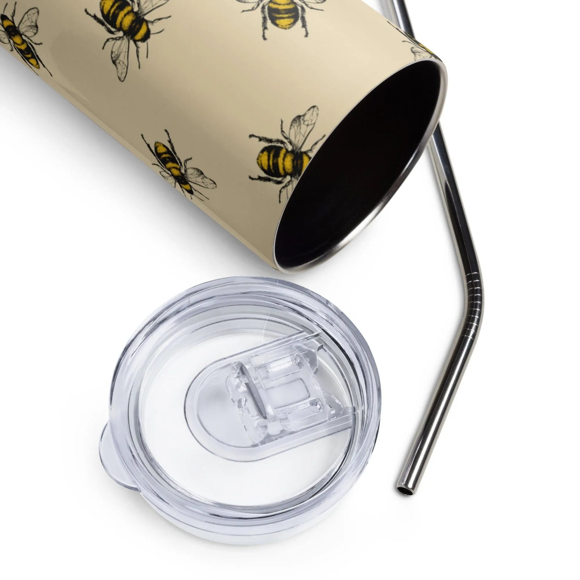 Bumble Bee Stainless Steel Tumbler Earth Friendly eco conscious reusable metal straw pollinator love  Rebel Girl Rampage