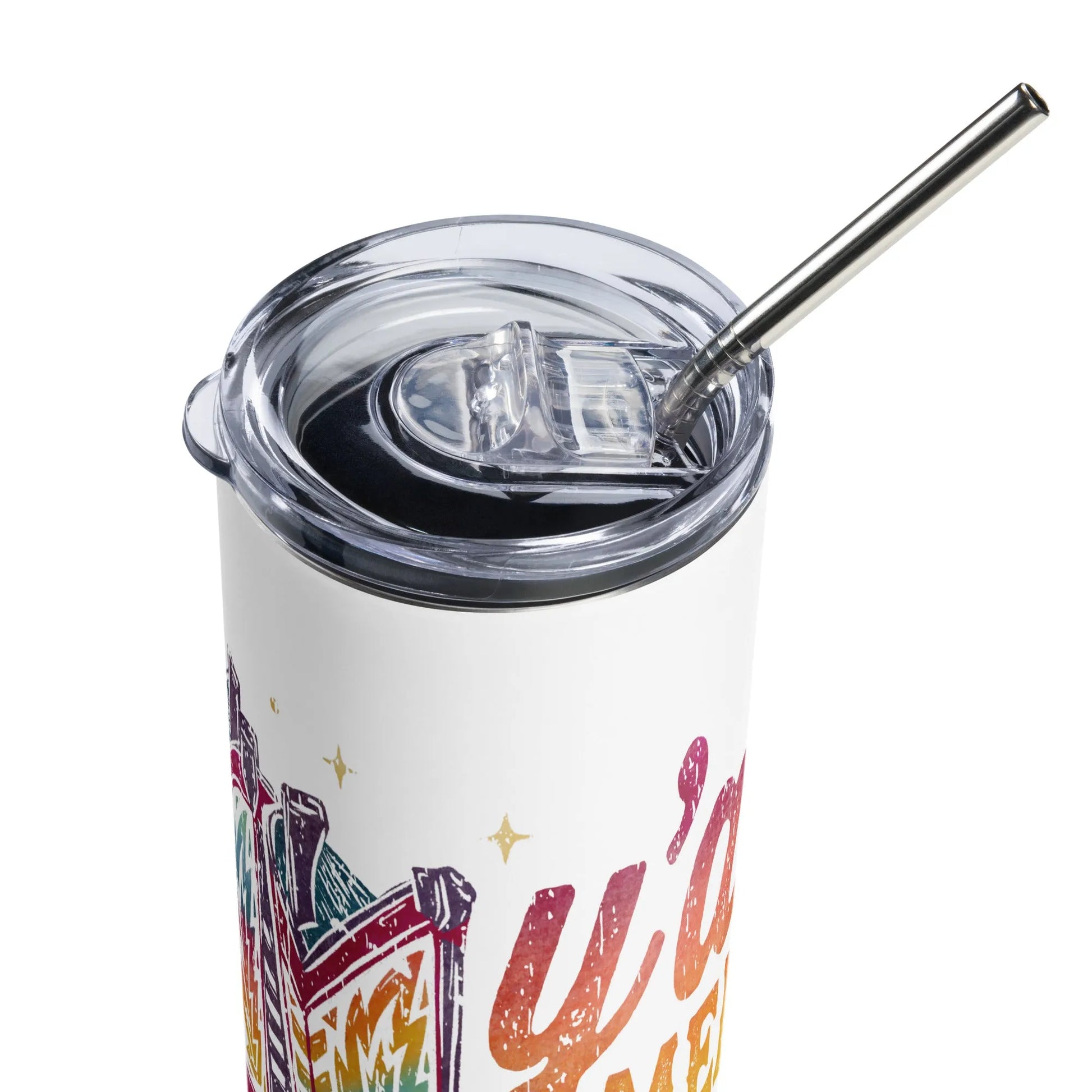 Y’all Means All Rainbow Boots Stainless Steel Tumbler