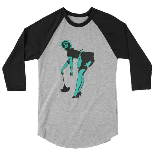 Lady Liberty Raglan, Hoodies, Shirts & Tops, Designs by Countfunkula, Shirts & Tops, Rebel Girl Rampage