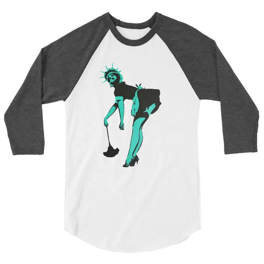 Lady Liberty Raglan, Hoodies, Shirts & Tops, Designs by Countfunkula, Shirts & Tops, Rebel Girl Rampage