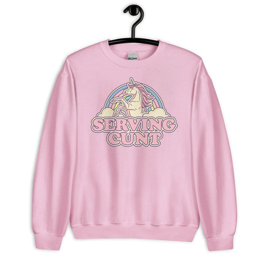 Serving C Unicorn Unisex Sweatshirt, Anne Lesniak, Rebel Girl Rampage