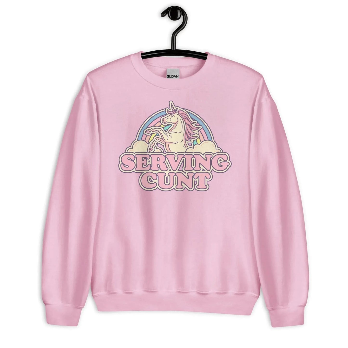 Serving C Unicorn Unisex Sweatshirt, sassy, aunty, fun, bold, attitude, no fucks given, Anne Lesniak, Rebel Girl Rampage