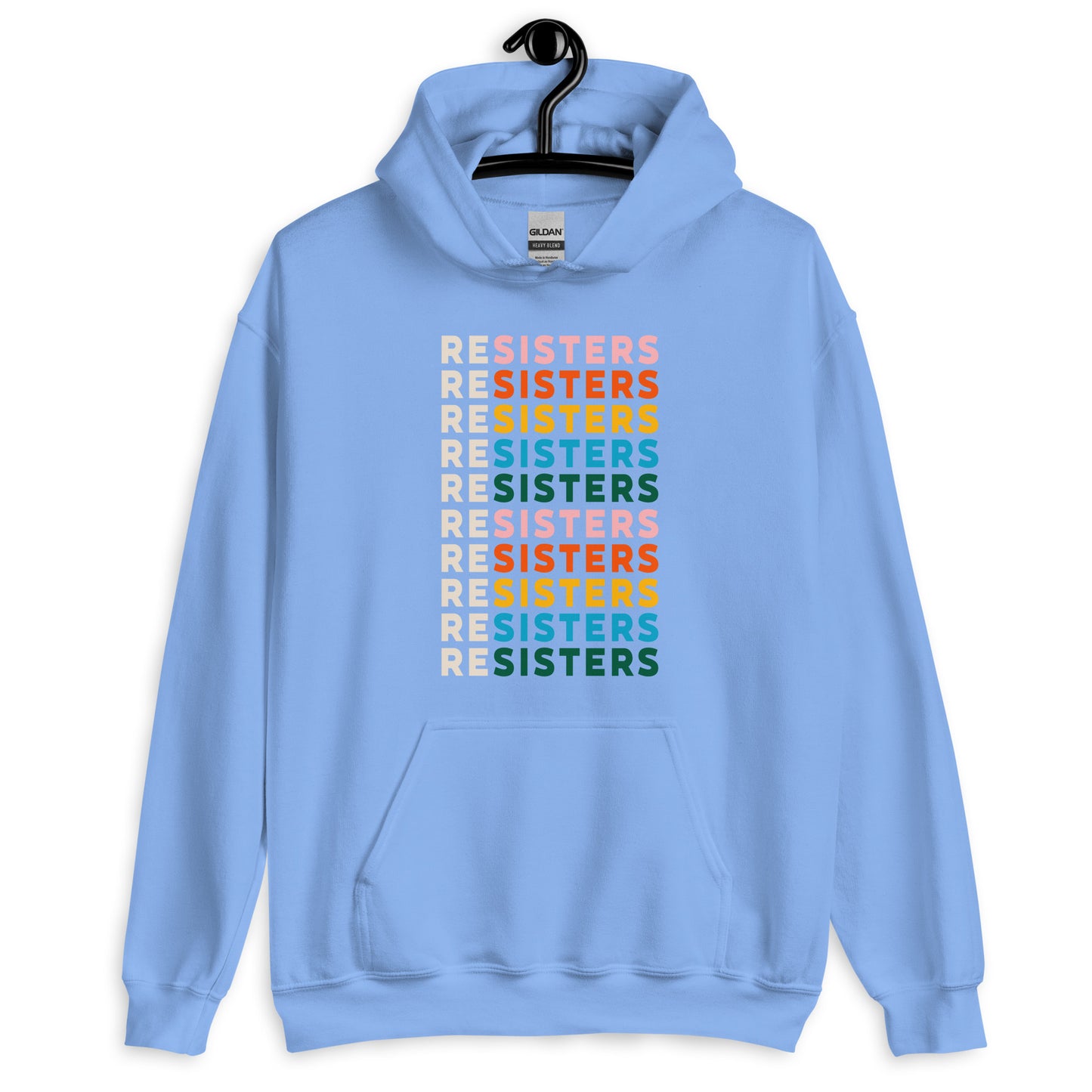 ReSisters Unisex Hoodie Sweatshirt, Feminist art clothing, Anne Lesniak, Rebel Girl Rampage