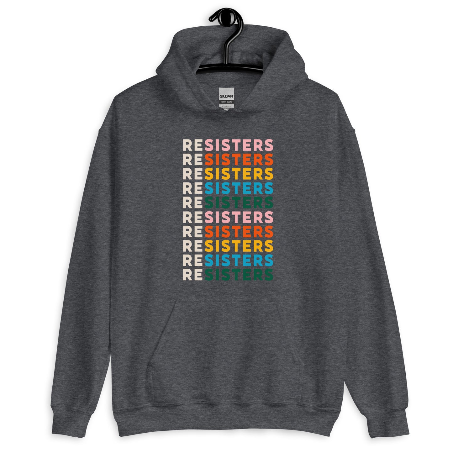 ReSisters Unisex Hoodie Sweatshirt, Feminist art clothing, Anne Lesniak, Rebel Girl Rampage