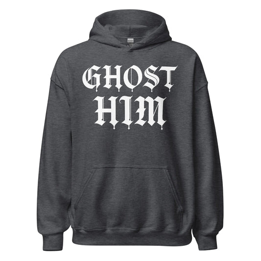 Ghost Him Grey Unisex Hoodie Sweatshirt, Halloween, Feminine witchy vibes, Spooky  shirts, Rebel Girl Rampage