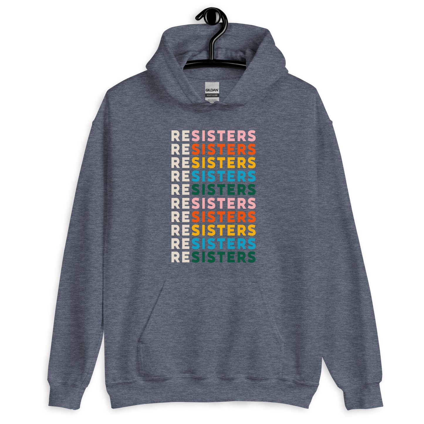 ReSisters Unisex Hoodie Sweatshirt, Feminist art clothing, Anne Lesniak, Rebel Girl Rampage