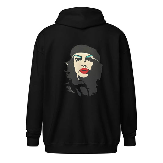 Revolution Slay Zip Hoodie Che Guevara Graffiti stencil art LGBTQ, trans rights, slay, Rebel Girl Rampage