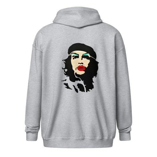 Revolution Slay Zip Hoodie Che Guevara Graffiti stencil art LGBTQ Rebel Girl Rampage