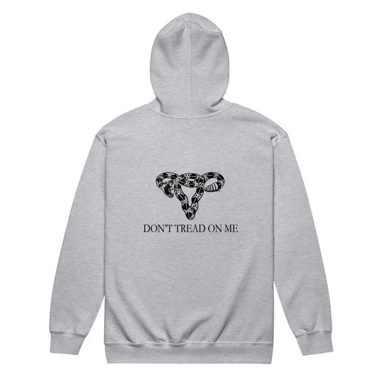 Don’t Tread On Me Uterus Unisex Zip Hoodie, Rebel Girl Rampage