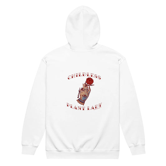 Childless Plant Lady Heavy Zip Hoodie, Rebel Girl Rampage