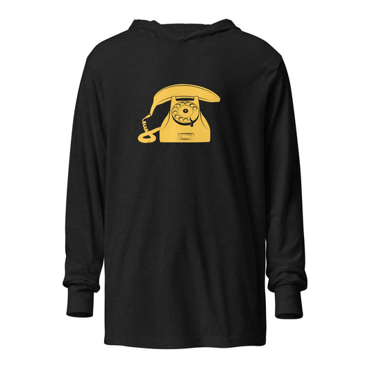 Retro Banana Phone Hooded Long Sleeve Unisex T-shirt Rebel Girl Rampage