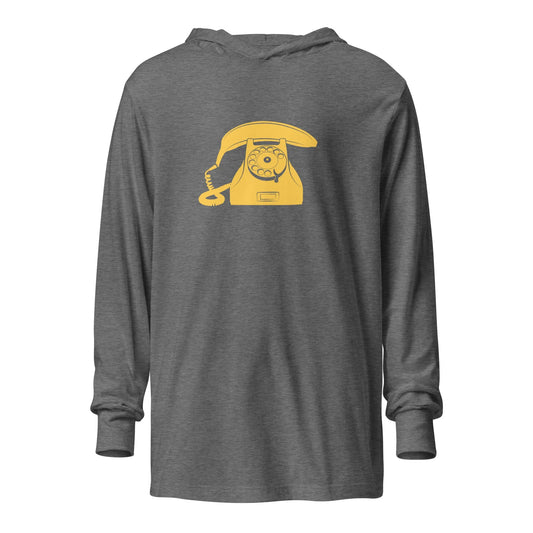 Retro Banana Phone Hooded Long Sleeve Unisex T-shirt Rebel Girl Rampage