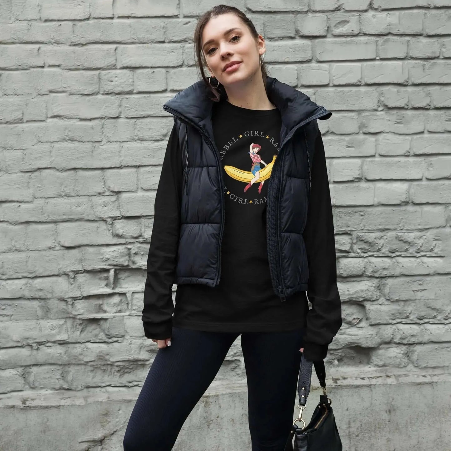 Banana Pinup Cowgirl Long Sleeve Tee