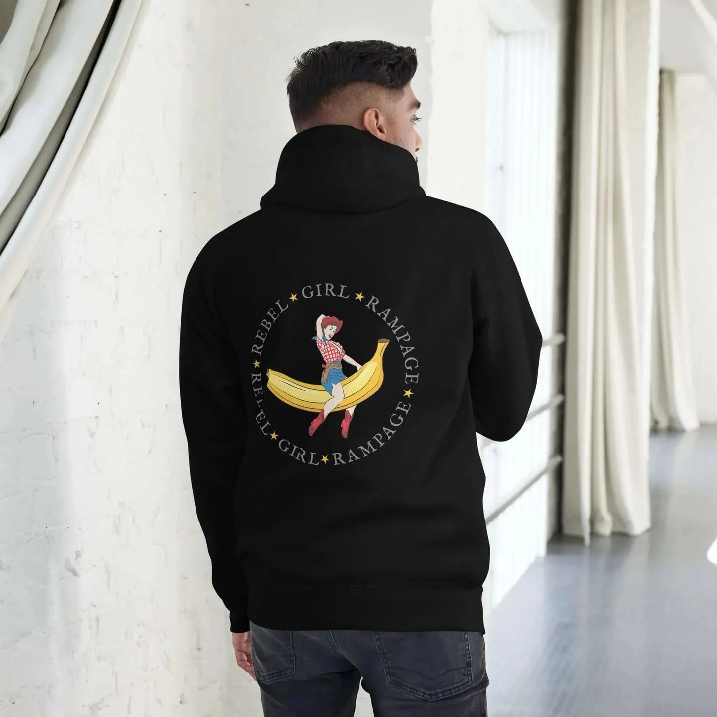 Banana Pinup Cowgirl Unisex Hoodie