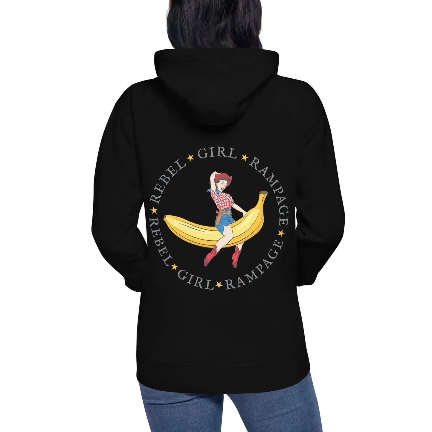 Banana Pinup Cowgirl Unisex Hoodie