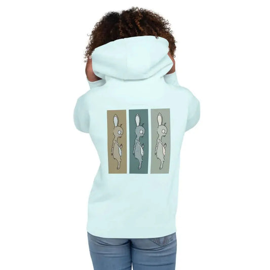 Death Bunny Unisex Graphic Hoodie sweatshirt Humor Halloween triptych art Rebel Girl Rampage