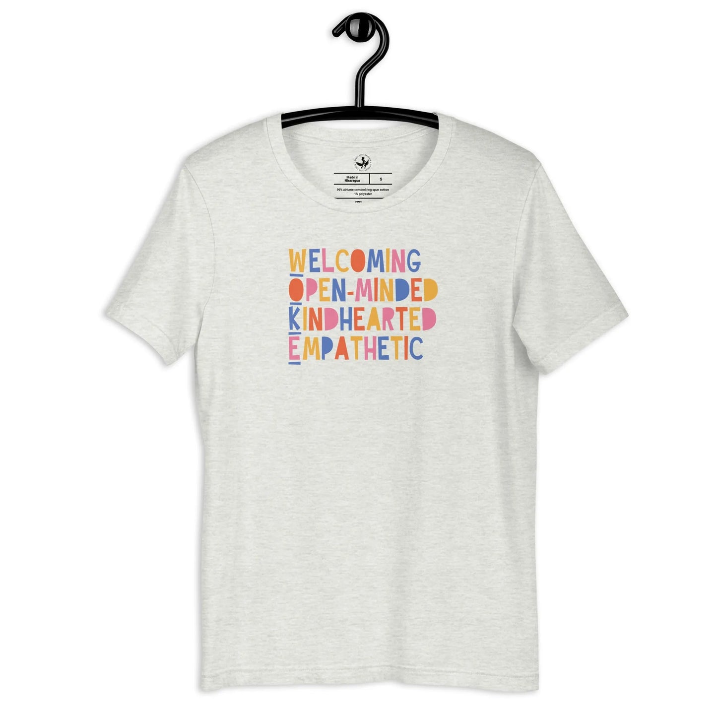 Woke Playful Acronym Unisex T-Shirt, Welcoming, Open-Minded, kindhearted, Empathetic, Rebel Girl Rampage