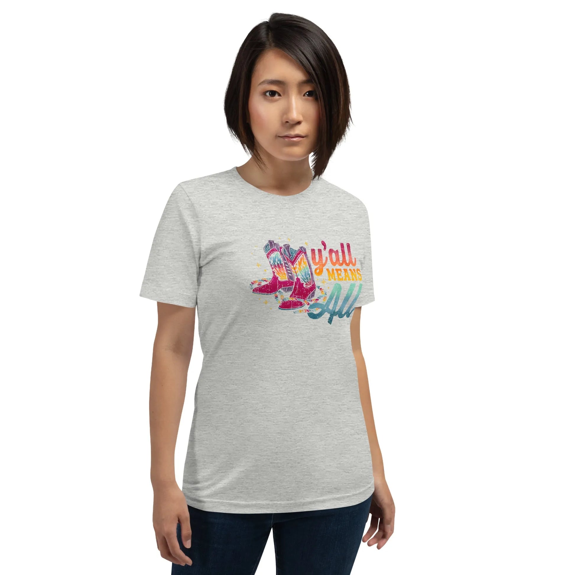 Y’all Means All Rainbow Boots Unisex T-Shirt
