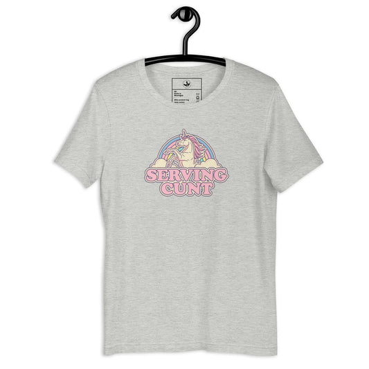 Serving Cunt Unisex T-Shirt, pink unicorn Top, LGBTQ, Sanne Lesniak, Rebel Girl Rampage