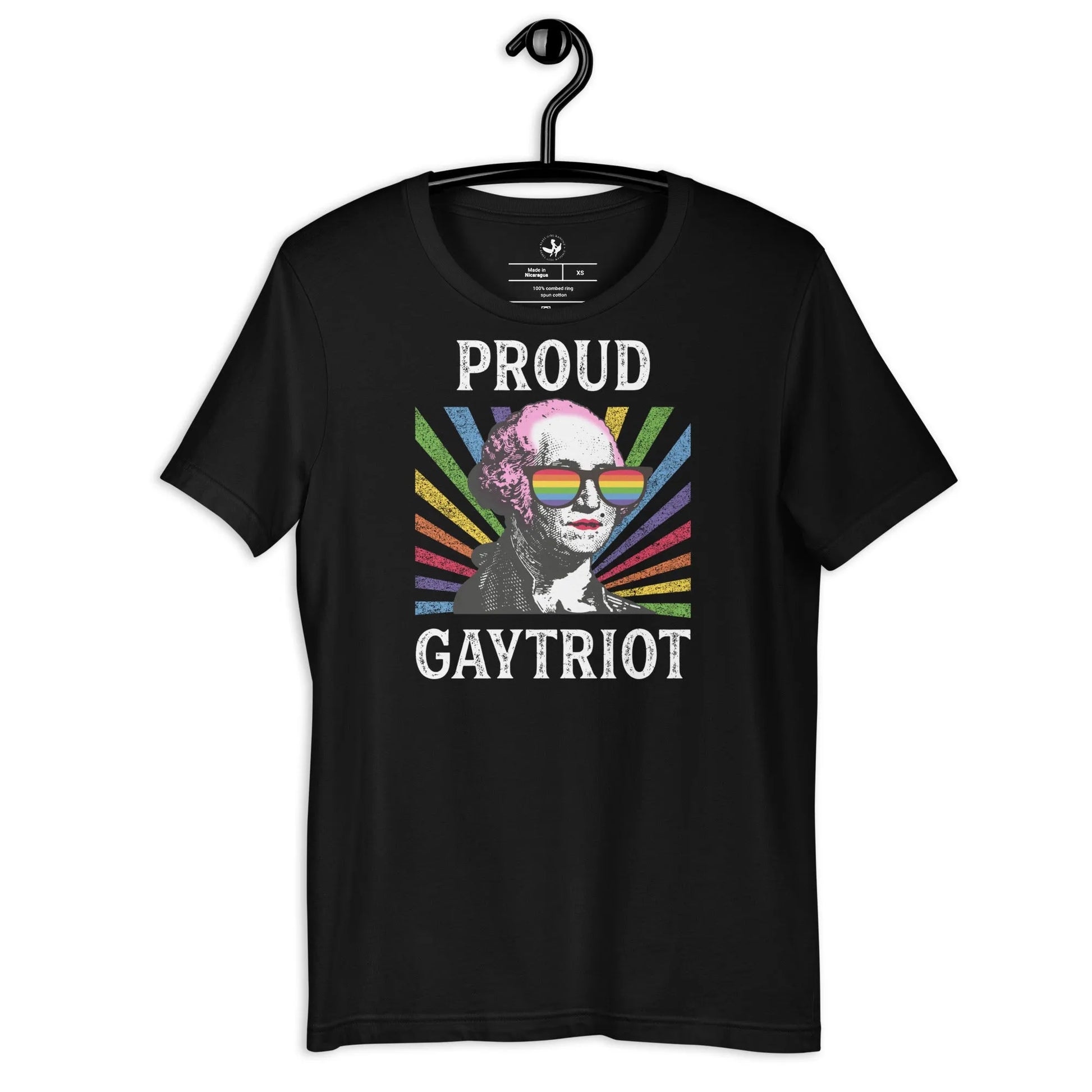 Proud Gaytriot Unisex T-shirt, LGBTQ Pride apparel, George Washington, Drag, Rainbow Fabulous, Humor, Anne Lesniak, Rebel Girl Rampage