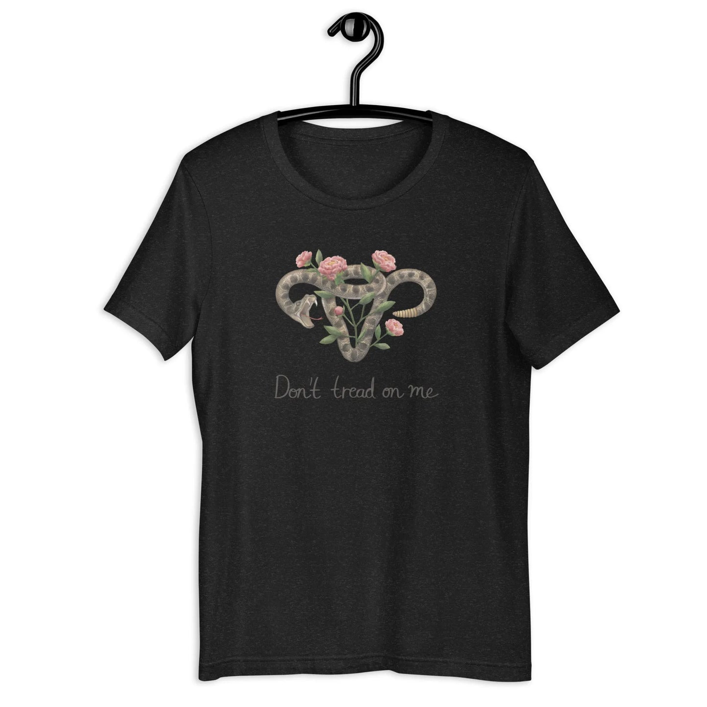 Feminist Don’t Tread On Me Uterus with Flowers Pro choice Abortion Rights Rattlesnakes and Roses Rebel Girl Rampage