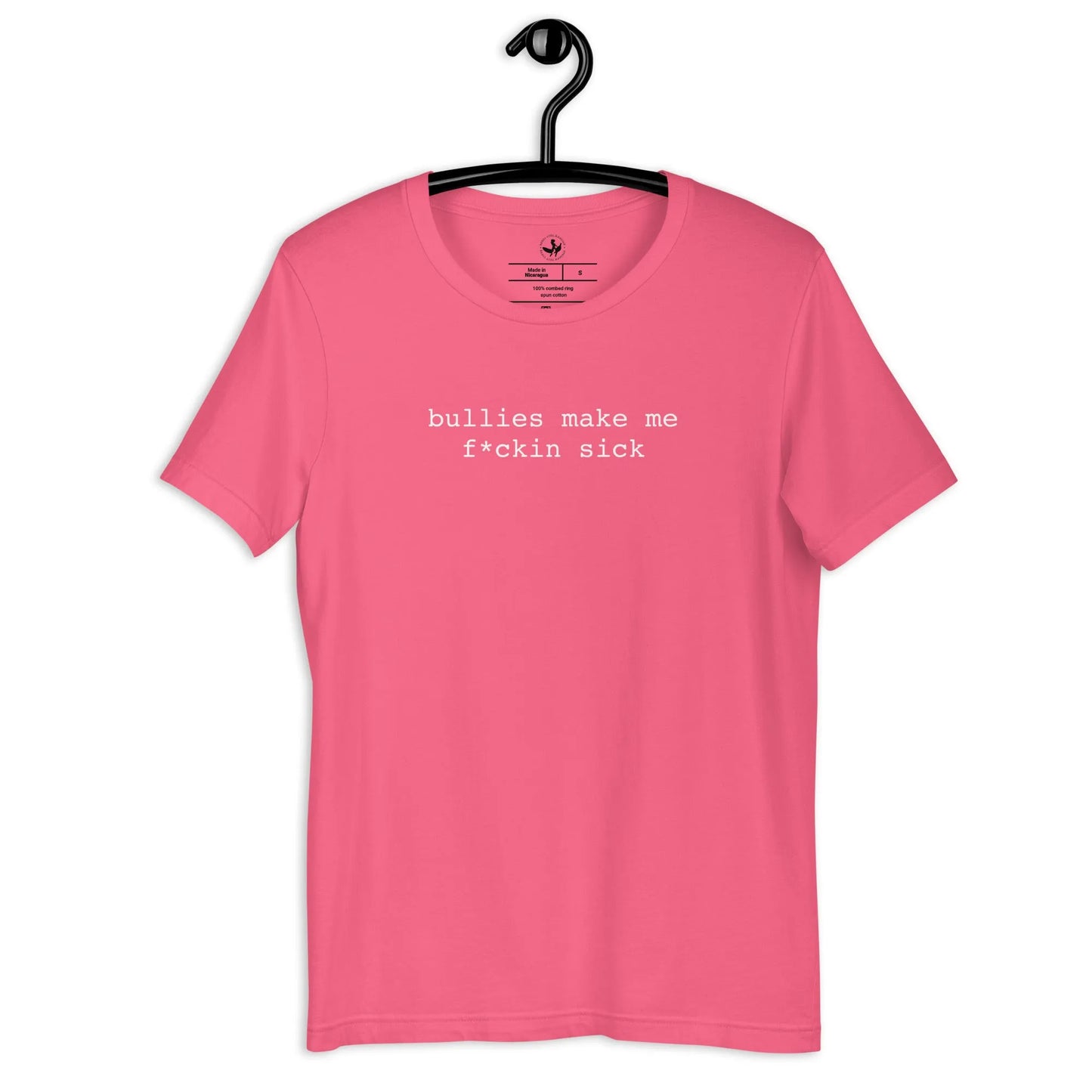 Bullies Make Me F*ckin Sick Unisex T-shirt, LGBTQ Pride, Trans Lifeline fundraiser, Pascal Quote, Rebel Girl Rampage