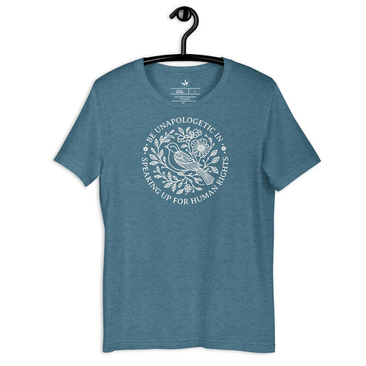 Speaking Up for Human Rights Unisex T-Shirt, Peace Bird, Rebel Girl Rampage