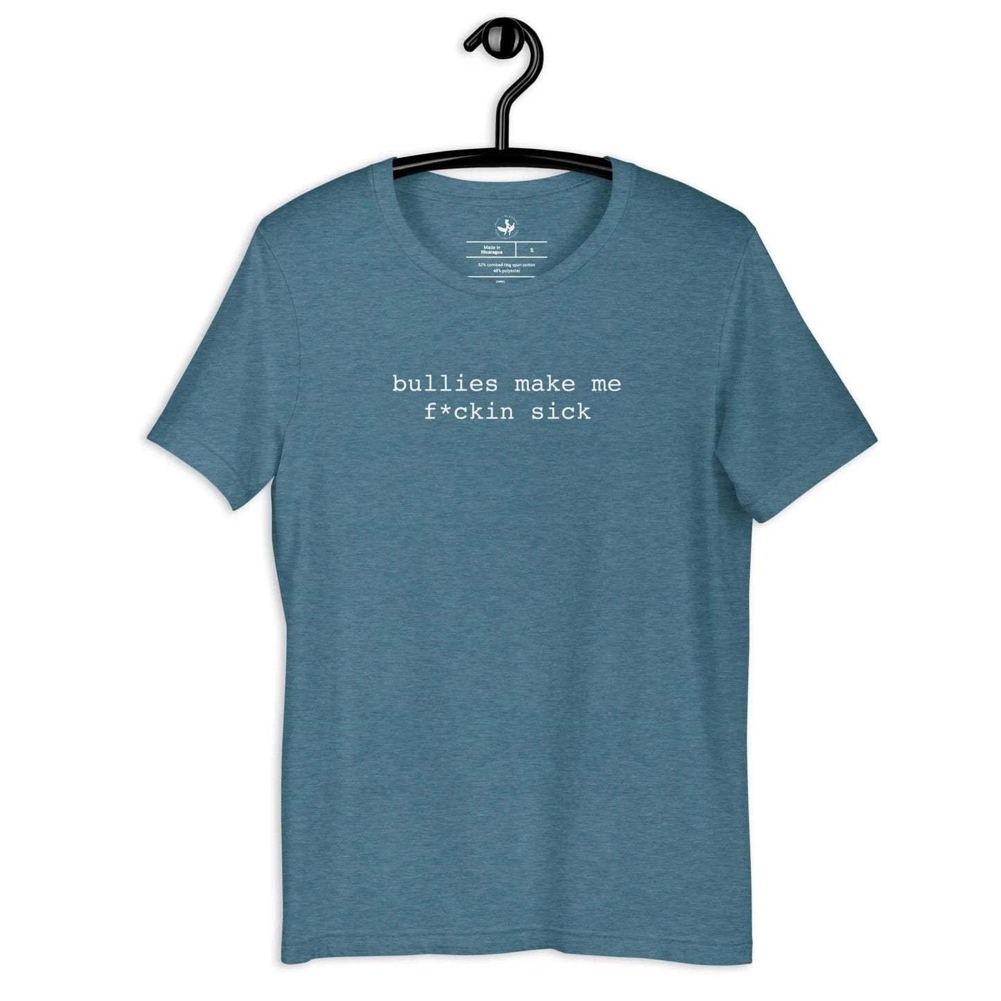 Bullies Make Me F*ckin Sick Unisex T-shirt, LGBTQ Pride, Trans Lifeline fundraiser, Pascal Quote, Rebel Girl Rampage