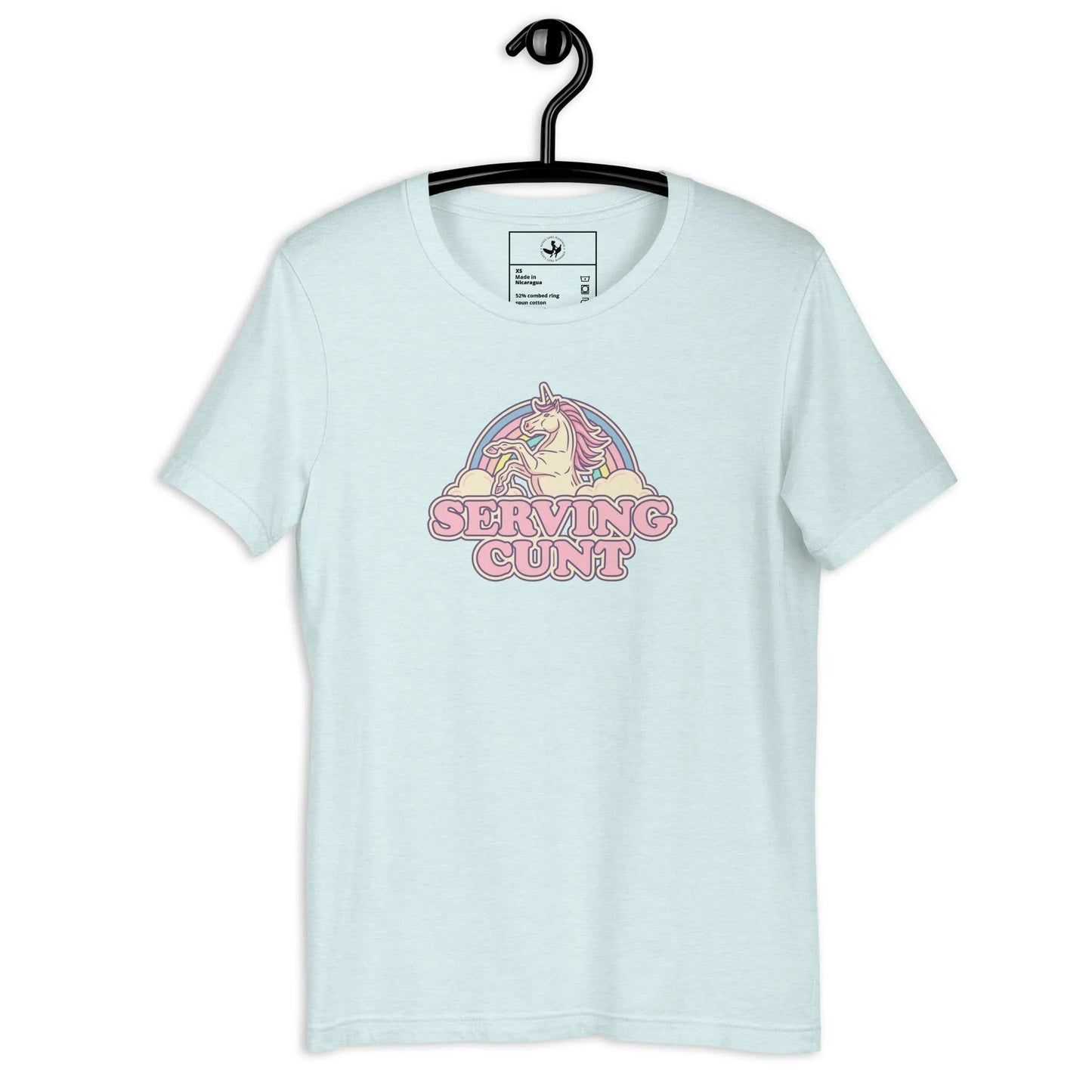 Serving Cunt Unisex T-Shirt, pink unicorn Top, LGBTQ, Sanne Lesniak, Rebel Girl Rampage