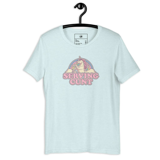 Serving Cunt Unisex T-Shirt, pink unicorn Top, LGBTQ, Sanne Lesniak, Rebel Girl Rampage