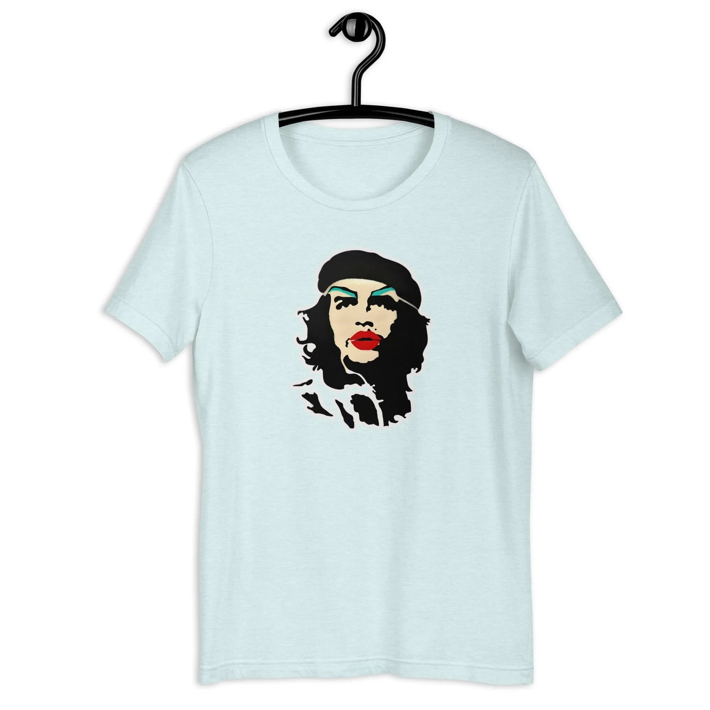 Revolution Slay Unisex T-Shirt, Ché Guevara in drag makeup, stencil graffiti art, Warhol Style, Pride Rebel Girl Rampage