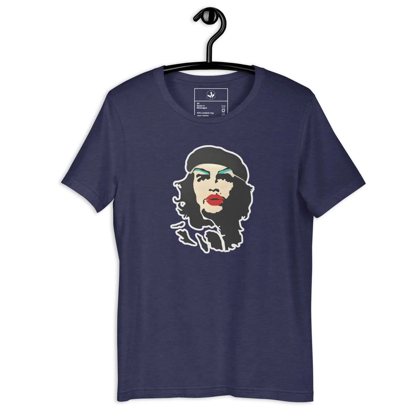 Revolution Slay Unisex T-Shirt, Ché Guevara in drag makeup, stencil graffiti art, Warhol Style, Pride Rebel Girl Rampage