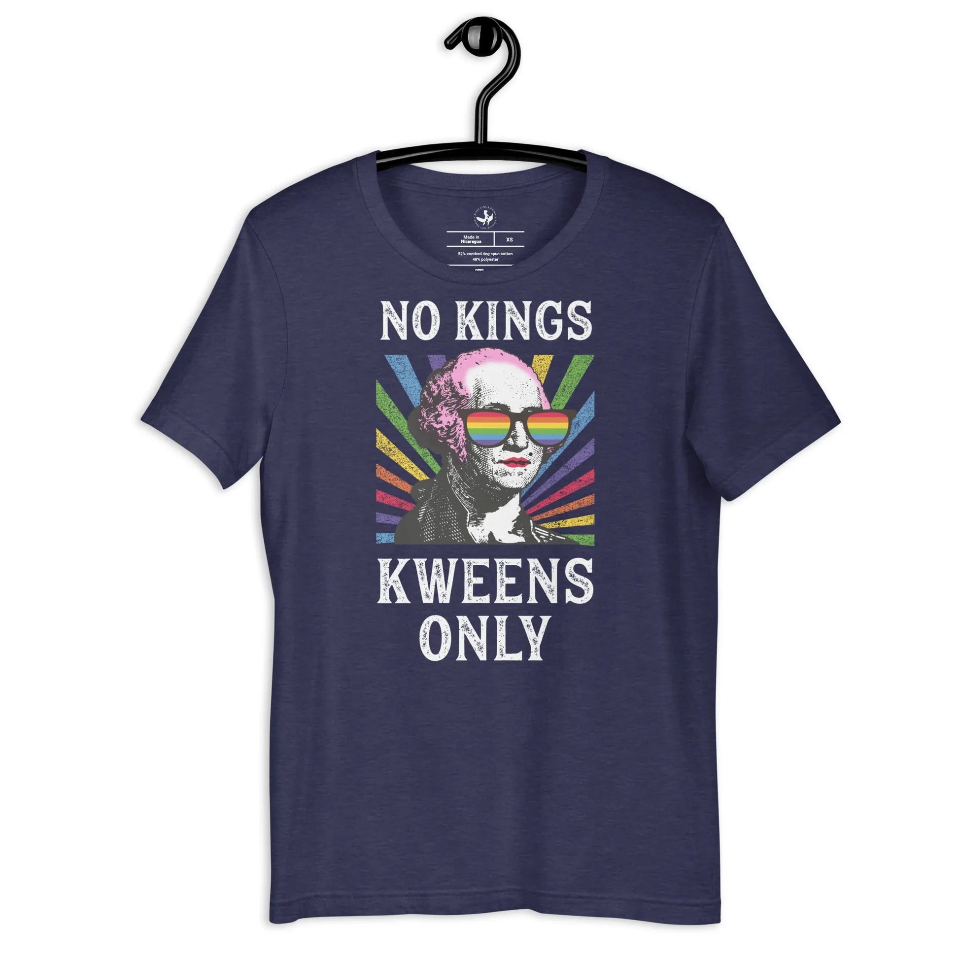 No Kings Kweens Only Unisex Pride T-Shirt, George Washington as a Drag, Queen,  LGBTQ Pride, Rebel Girl Rampage