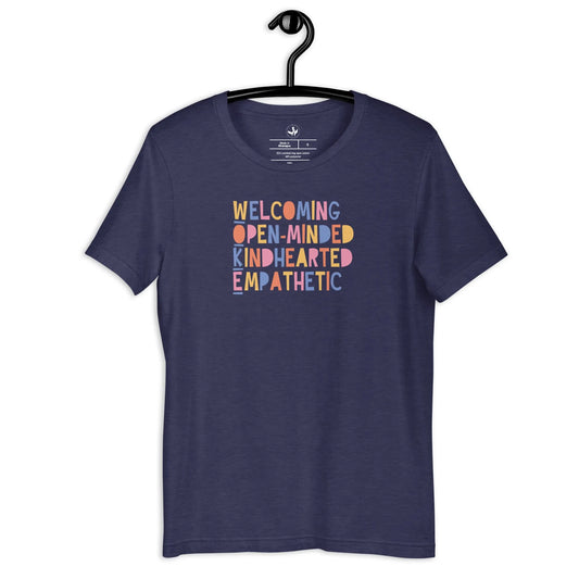 Woke Playful Acronym Unisex T-Shirt, Welcoming, Open-Minded, kindhearted, Empathetic, Rebel Girl Rampage