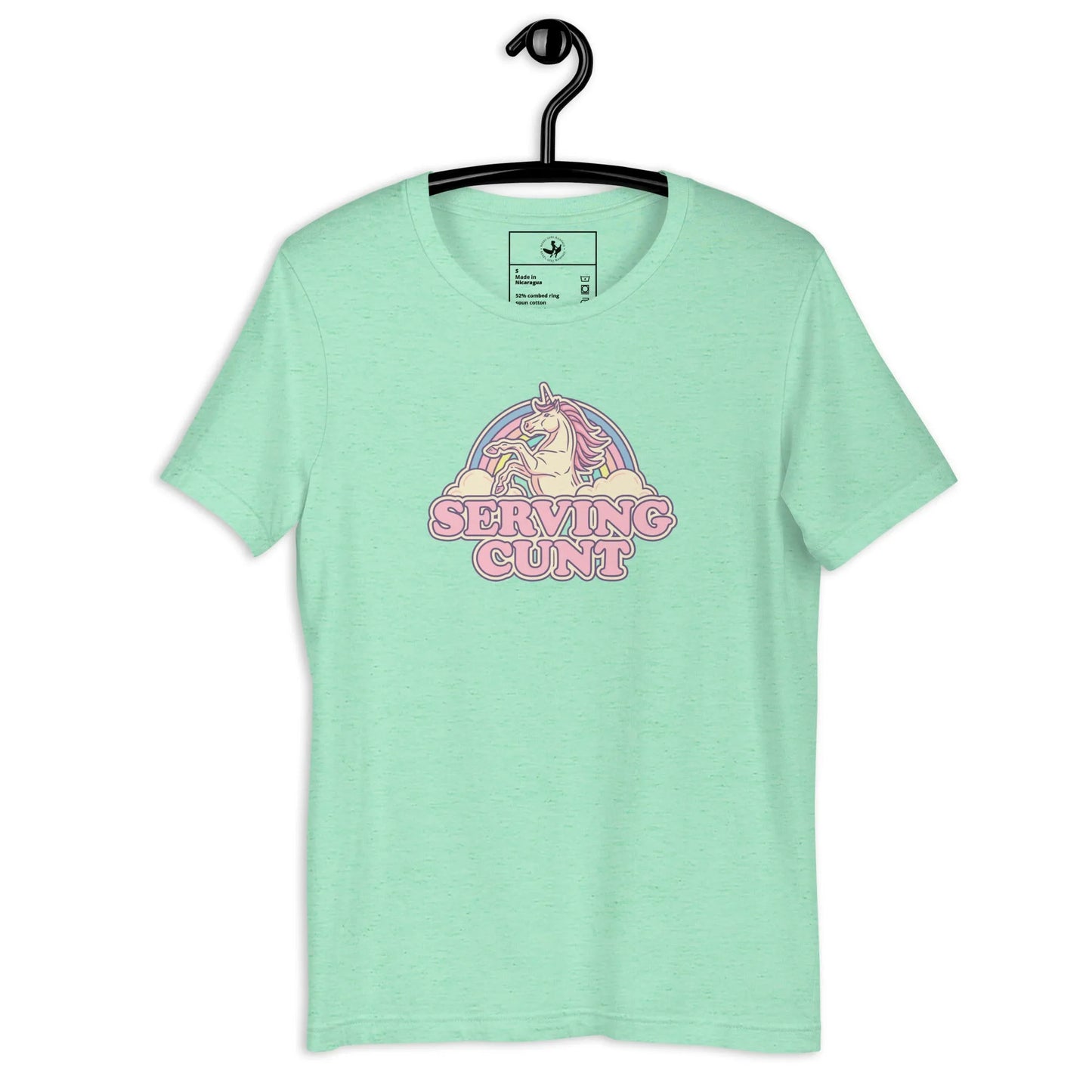 Serving Cunt Unisex T-Shirt, pink unicorn Top, LGBTQ, Sanne Lesniak, Rebel Girl Rampage
