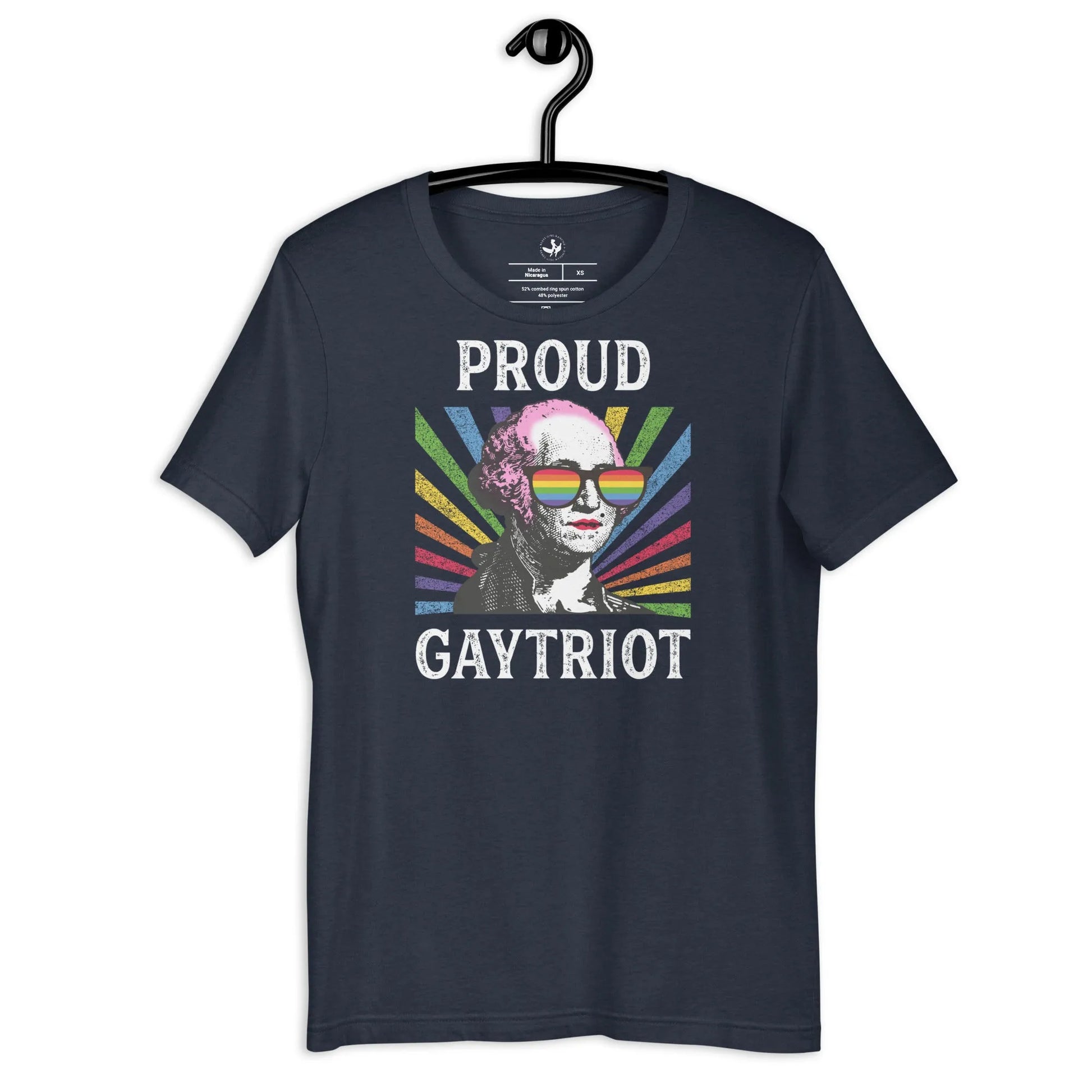 Proud Gaytriot Unisex T-shirt, LGBTQ Pride apparel, George Washington, Drag, Rainbow Fabulous, Humor, Anne Lesniak, Rebel Girl Rampage