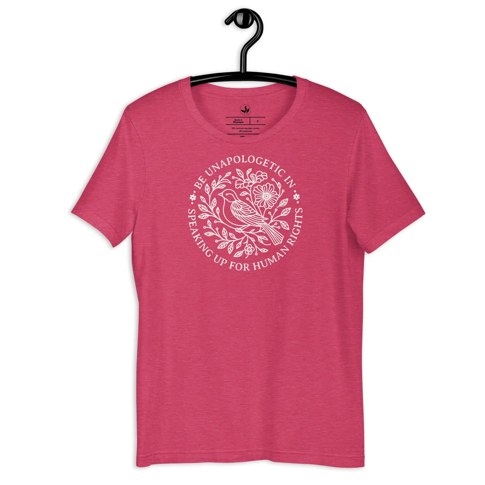 Speaking Up for Human Rights Unisex T-Shirt, Peace Bird, Rebel Girl Rampage