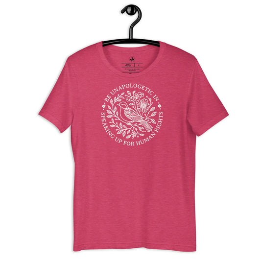 Speaking Up for Human Rights Unisex T-Shirt, Peace Bird, Rebel Girl Rampage