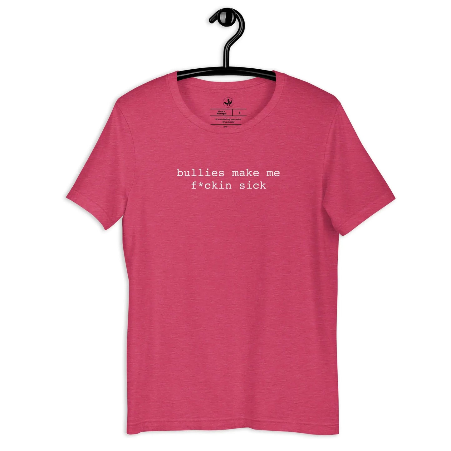 Bullies Make Me F*ckin Sick Unisex T-shirt, LGBTQ Pride, Trans Lifeline fundraiser, Pascal Quote, Rebel Girl Rampage