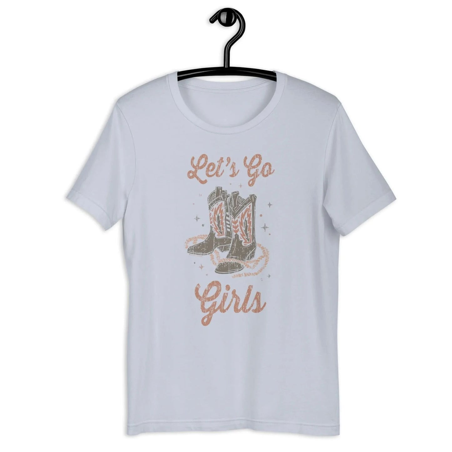Let’s Go Girls Cowgirl Boots unisex western art texas t-shirt Rebel Girl Rampage