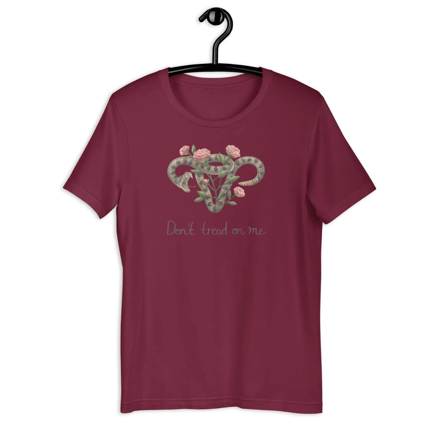Don’t Tread on Me Uterus with Flowers Unisex T-Shirt