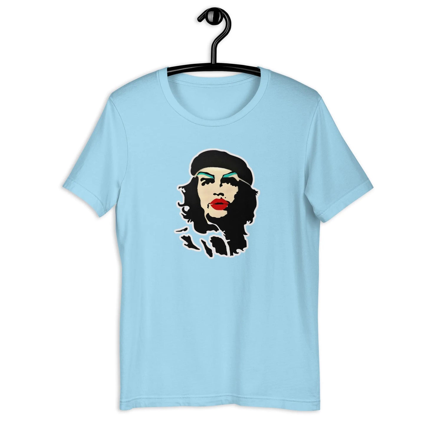 Revolution Slay Unisex T-Shirt, Ché Guevara in drag makeup, stencil graffiti art, Warhol Style, Pride Rebel Girl Rampage