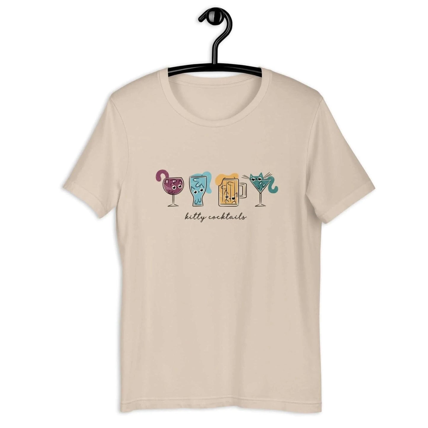 Kitty Cocktails Unisex T-Shirt, cute cats, cocktails, drinks, colorful, funny, Rebel Girl Rampage