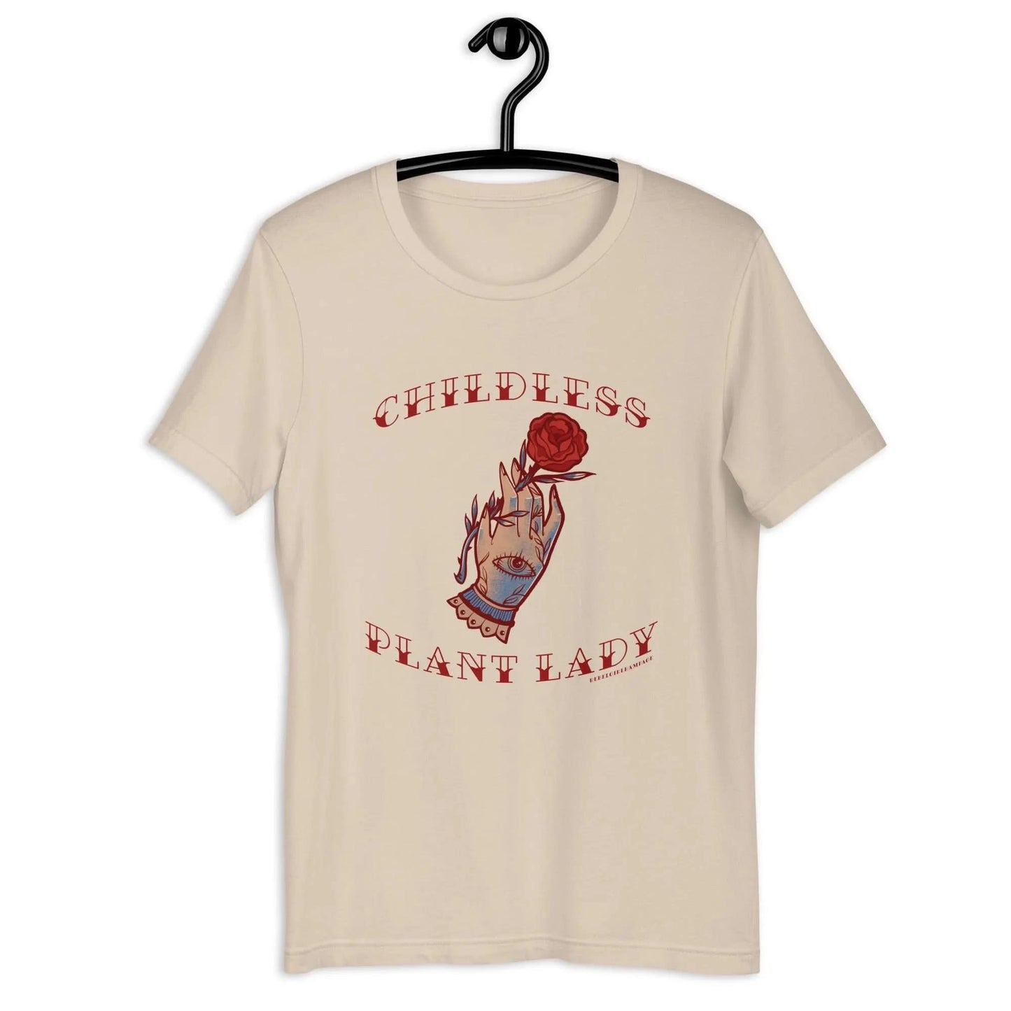 Childless Plant Lady Unisex T-Shirt, T-Shirts, Shirts & Tops, Pets, cat mom, cat lovers, Designs by Lindsey, Rebel Girl Rampage